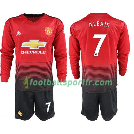 Tenue Manchester United ALEXIS 7 Enfant Domicile 2018-2019 Maillot de Foot ML